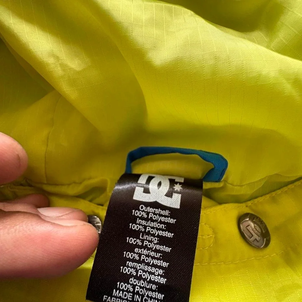 DC Shoes blue & yellow polyester ski jacket